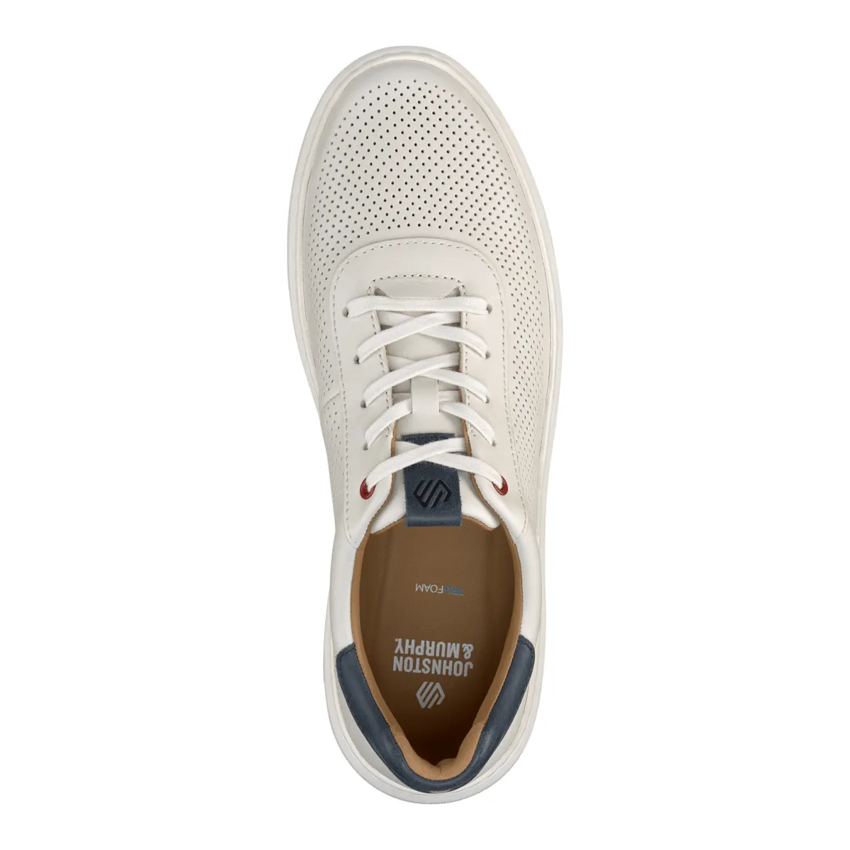 Johnston & Murphy Men's Anders Perfed U-Throat White Full Grain Creek Hike