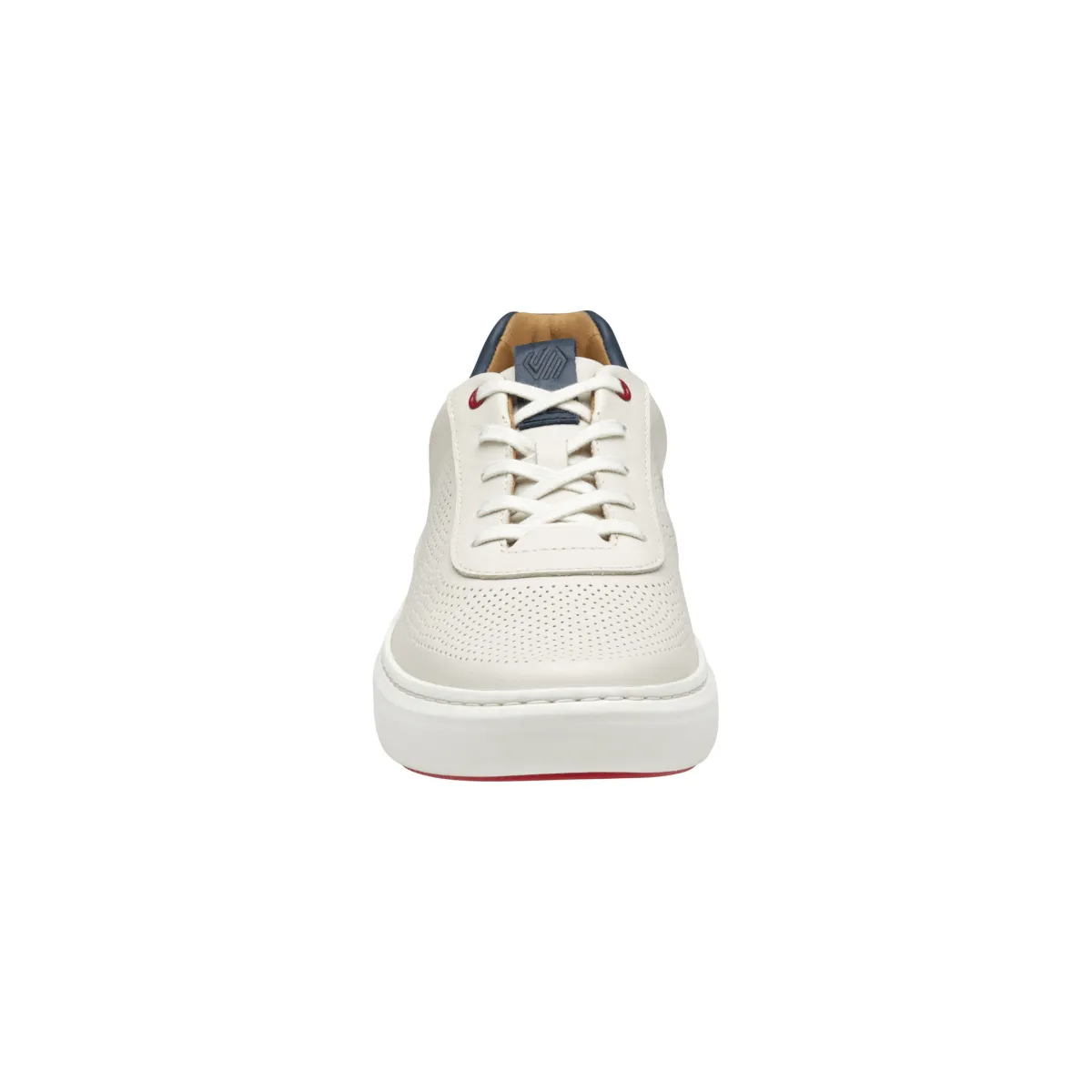 Mesh Detail Urban Vibes Johnston & Murphy Men's Anders Perfed U-Throat White Full Grain