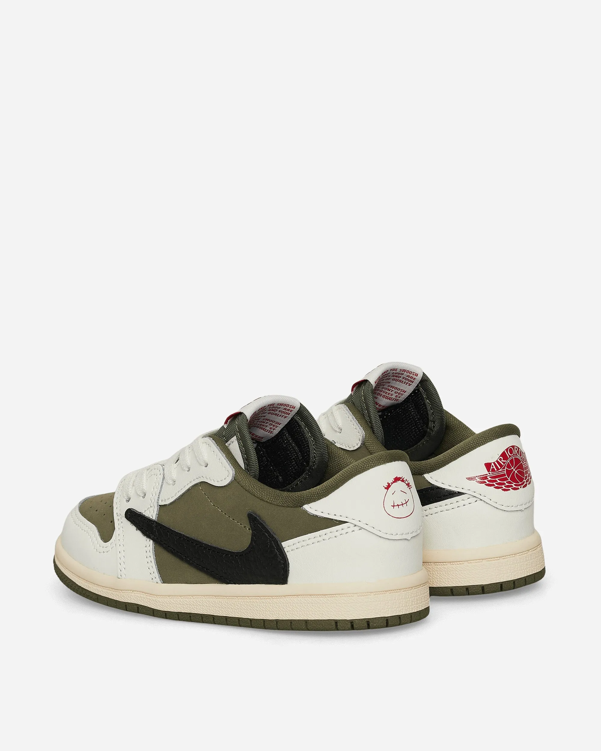 High-Quality Materials Gym ready Travis Scott Air Jordan 1 Low (TD) Sneakers Medium Olive