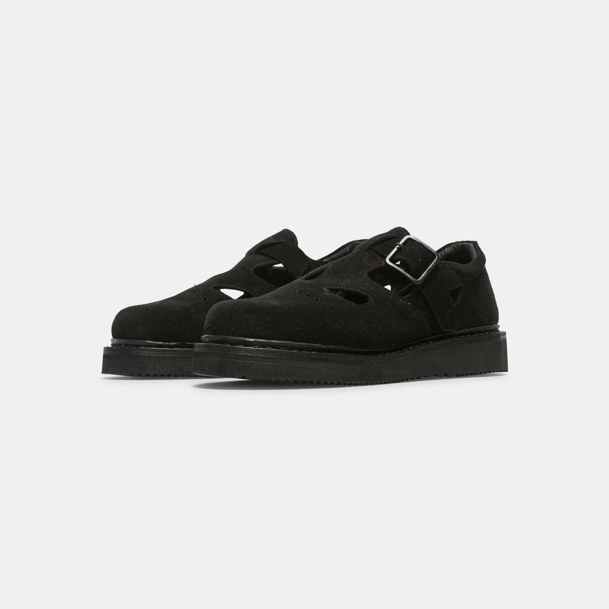 Enhanced Stability Strapped Oxford - Black Leather