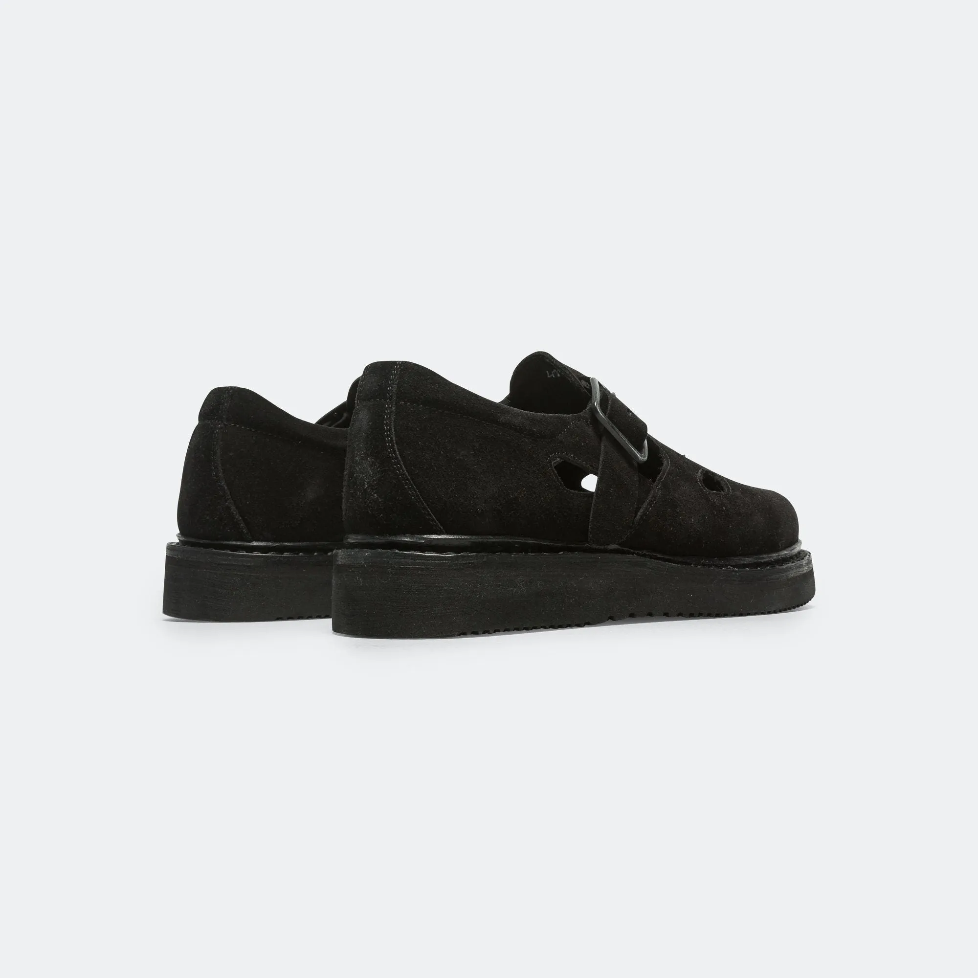 Strapped Oxford - Black Leather Dynamic lining Move More