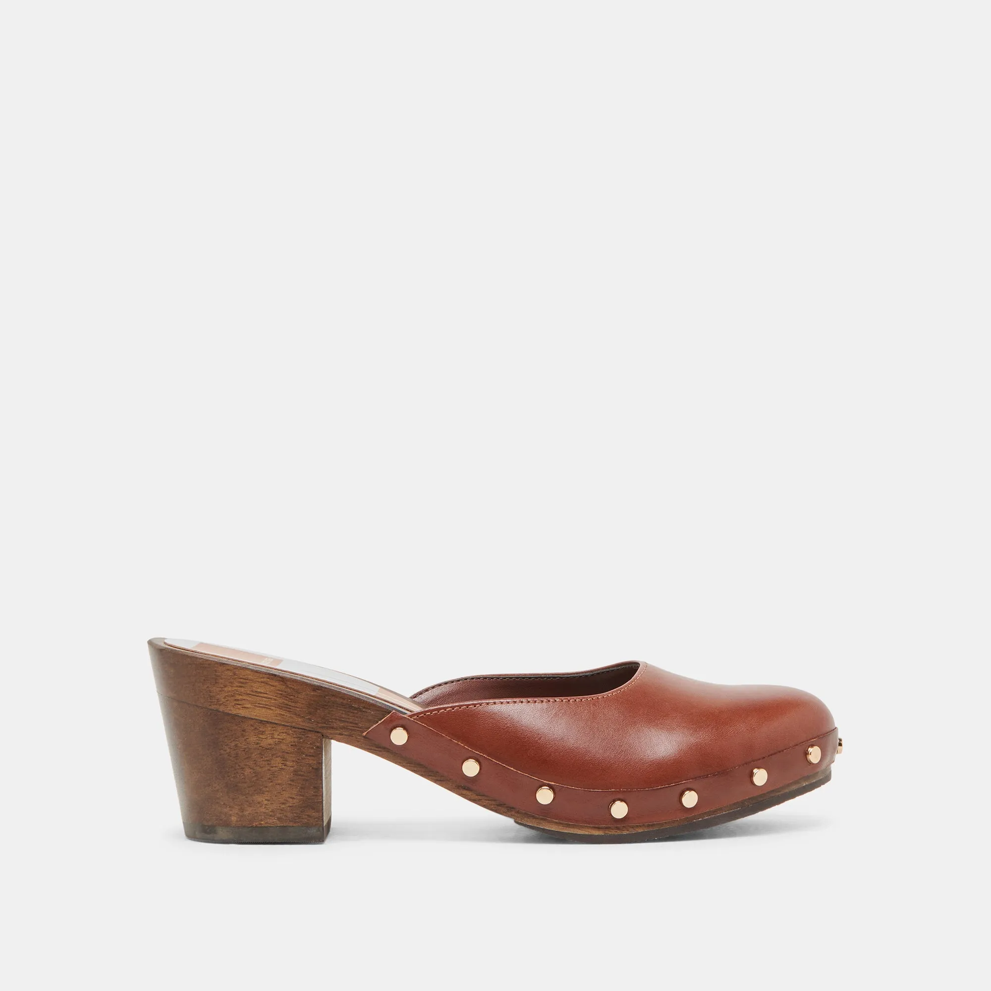 Slip-On Pumps Anti Odor CAMYN HEELS BROWN LEATHER