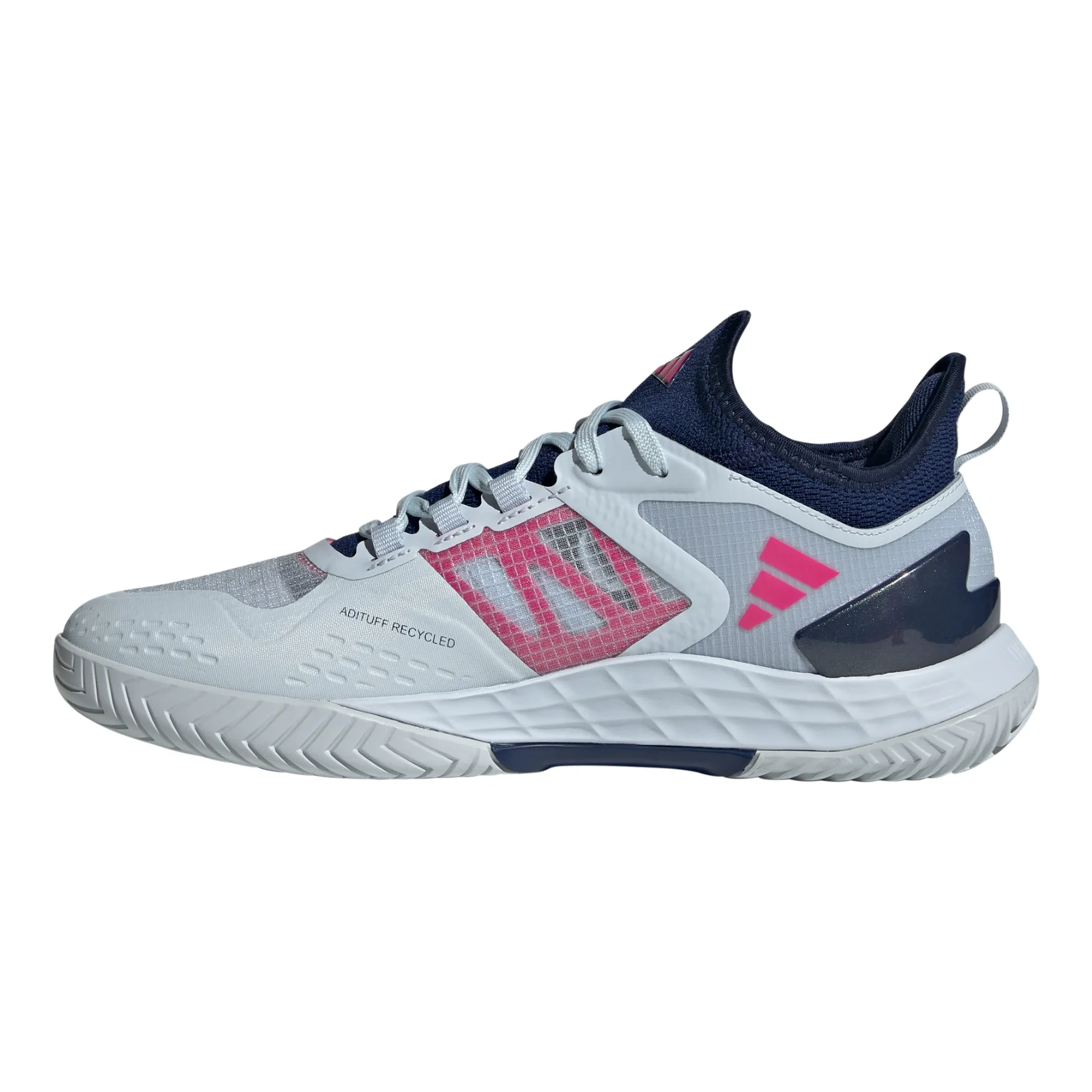 Soft Footbed Adidas Adizero Ubersonic 4.1 Men Tennis Shoes - Halo Blue/Dark Blue/Team Shock Pink