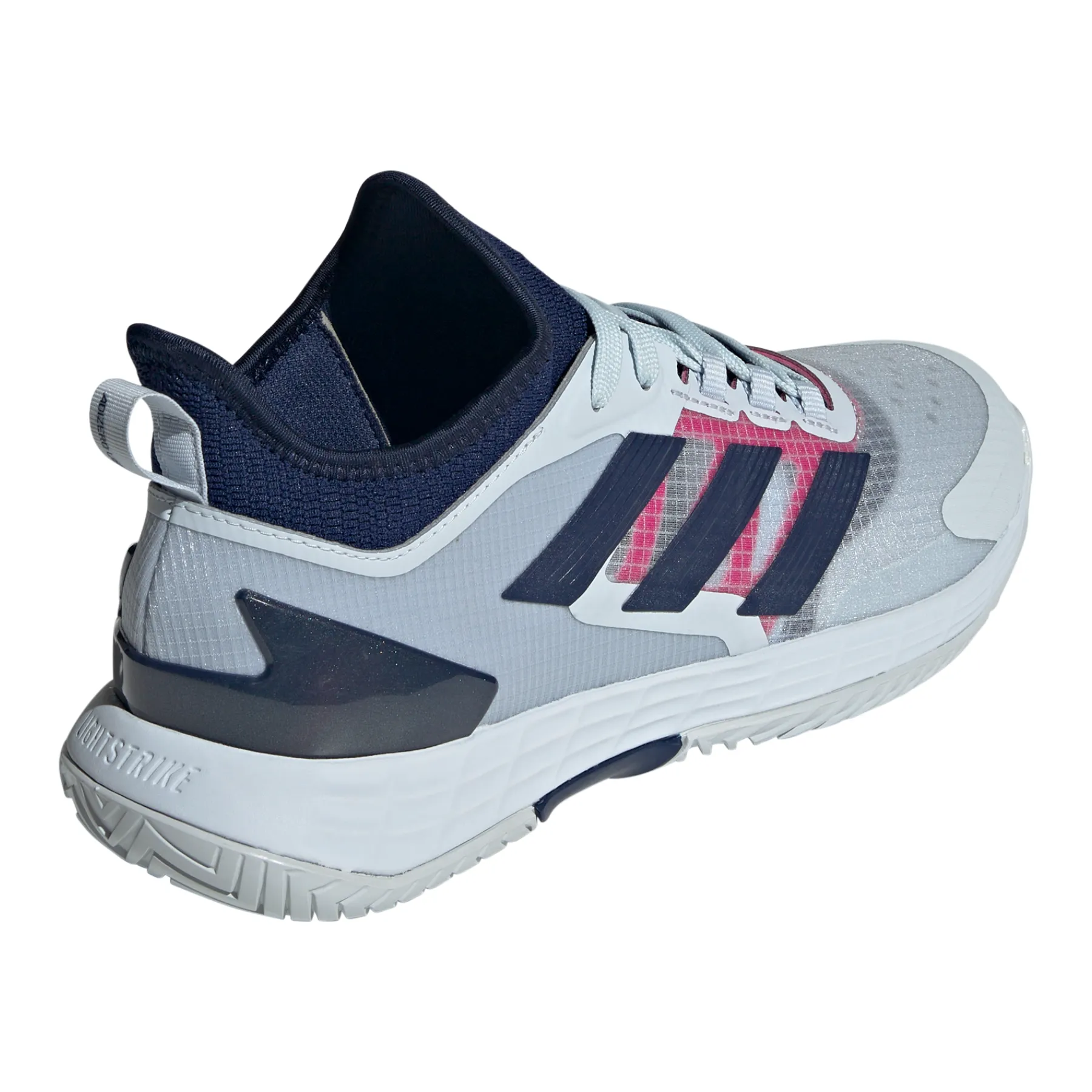 Foot Freedom Soft outsole Adidas Adizero Ubersonic 4.1 Men Tennis Shoes - Halo Blue/Dark Blue/Team Shock Pink