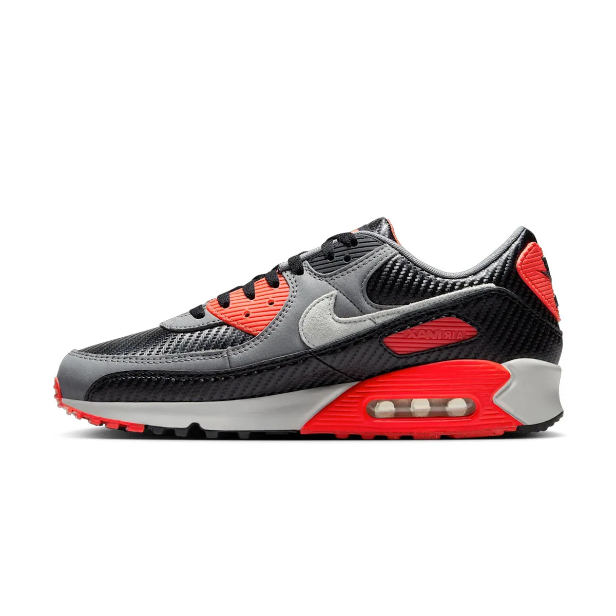 Air Max 90 Premium 'Infrared Carbon' Reliable Wear Sleek Silhouette