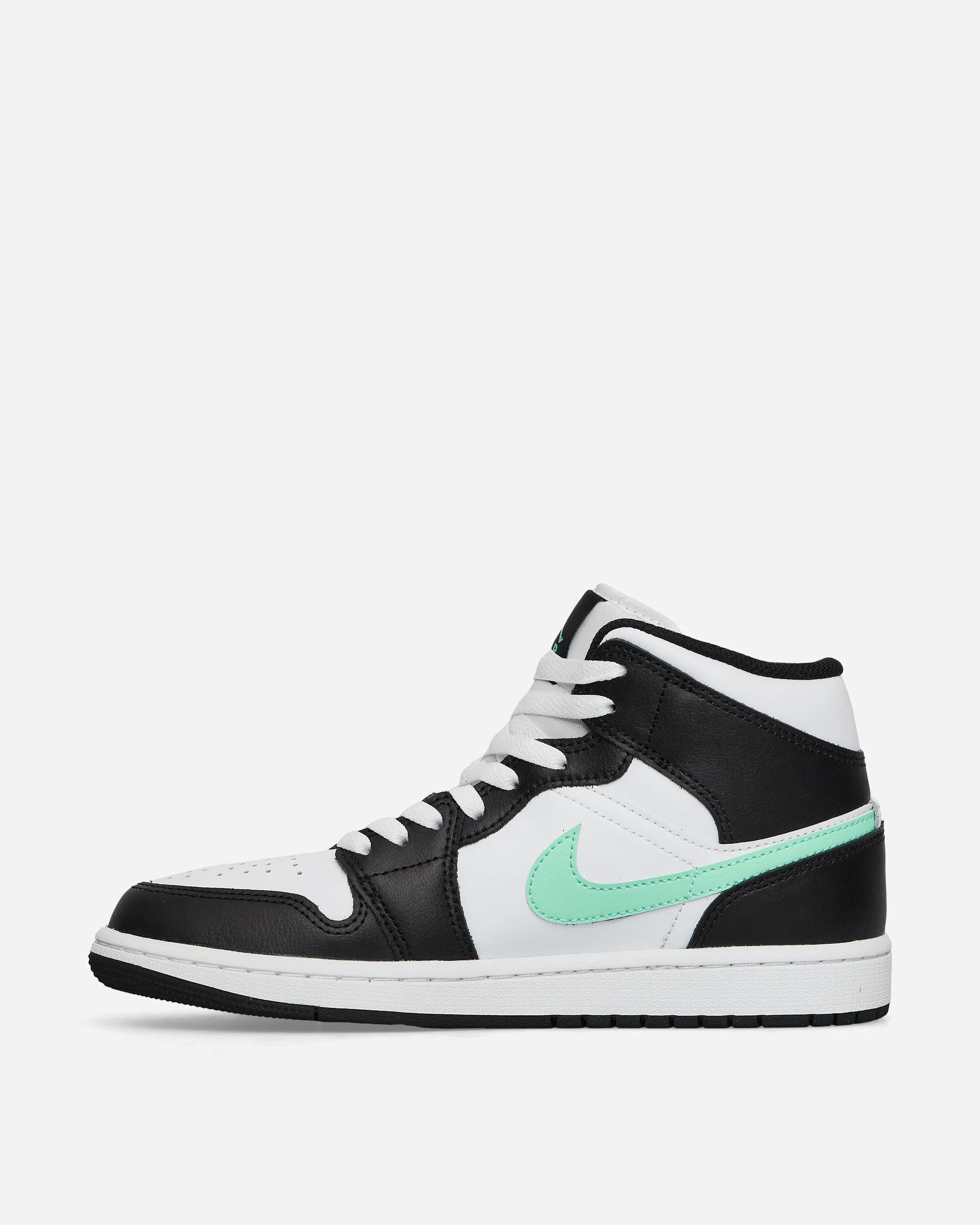 Urban Cool Air Jordan 1 Mid Sneakers White / Black / Green Glow