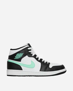 Touch Comfort Air Jordan 1 Mid Sneakers White / Black / Green Glow
