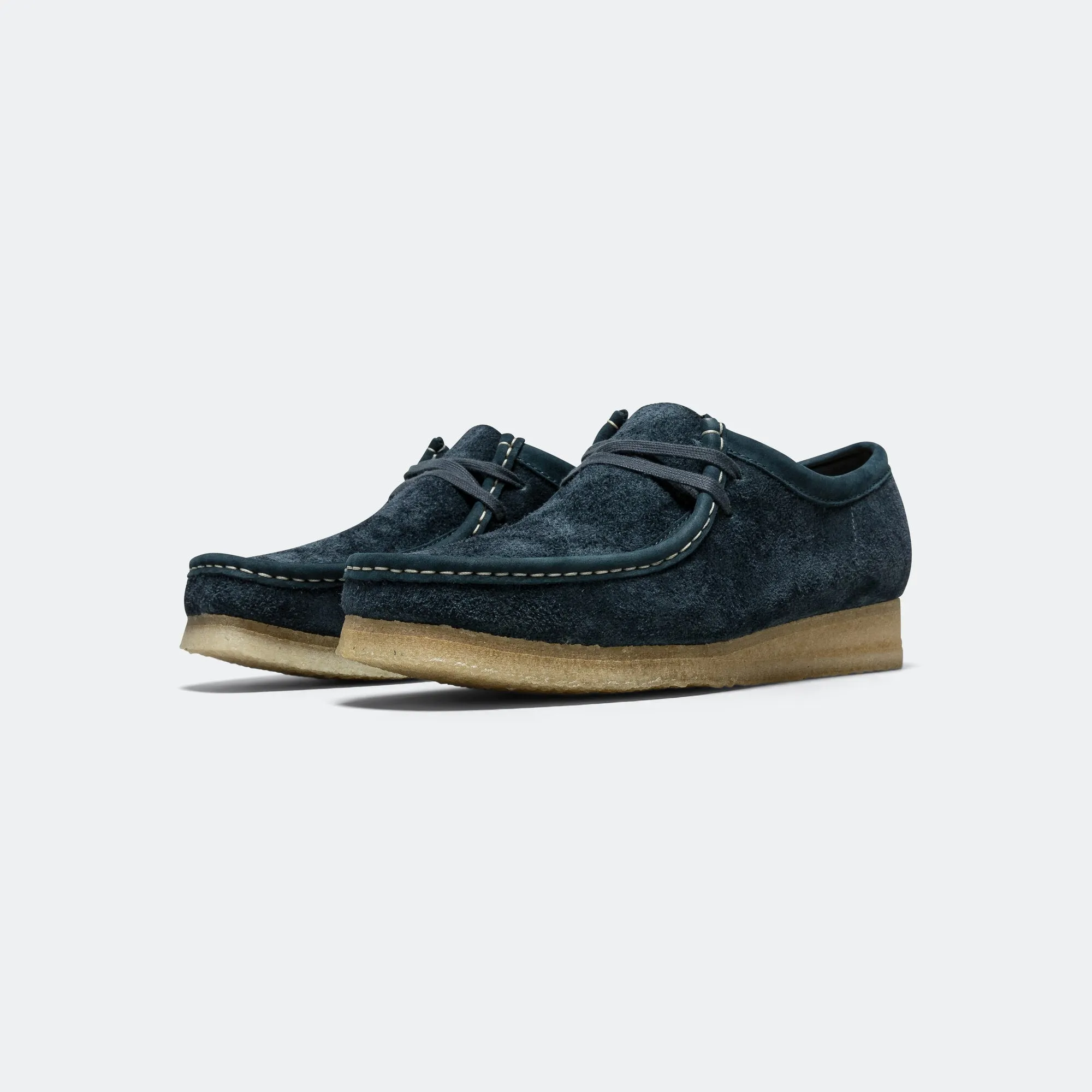Smooth Feel Wallabee - Navy/Teal Suede