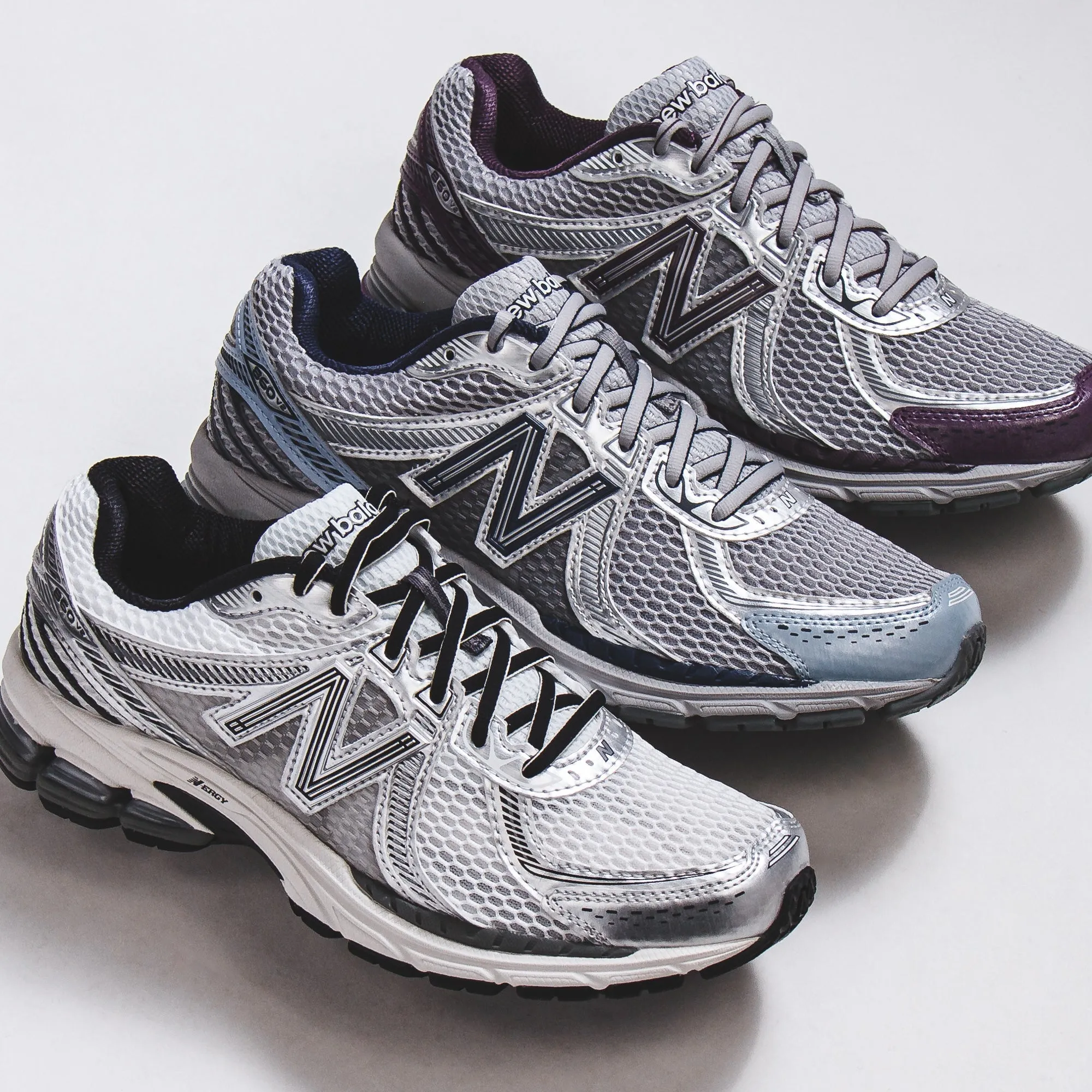 New Balance Men 860v2 Raincloud Dusted Grape ML860PP2 winter - appropriate light - duty running wear
