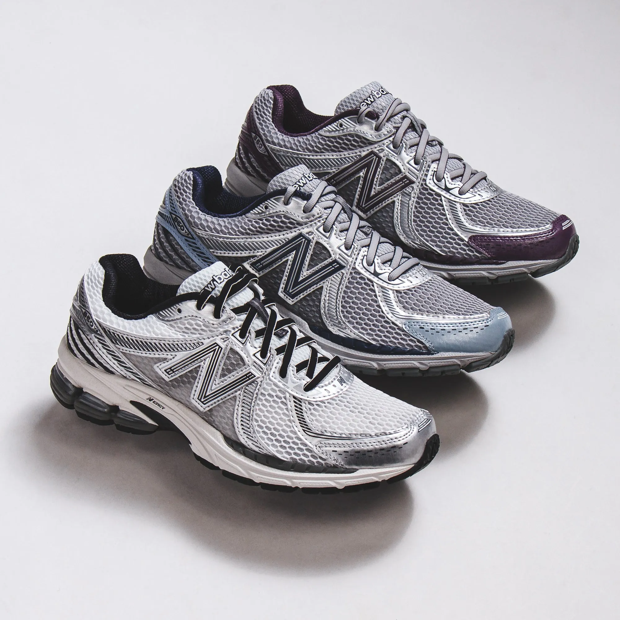 improved circulation trail runner shoes New Balance Men 860v2 Raincloud Dusted Grape ML860PP2