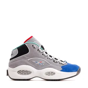 Durable Rubber Base Reebok Classics Basketball Men Question Mid Allen Iverson Draft Night Grey Blue GZ7283