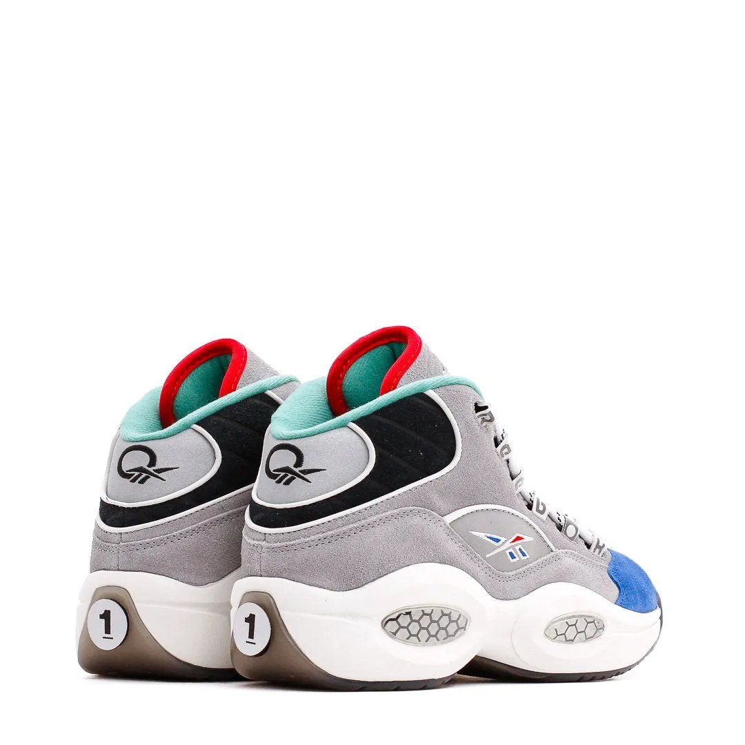 All-Purpose Cushioning Reebok Classics Basketball Men Question Mid Allen Iverson Draft Night Grey Blue GZ7283
