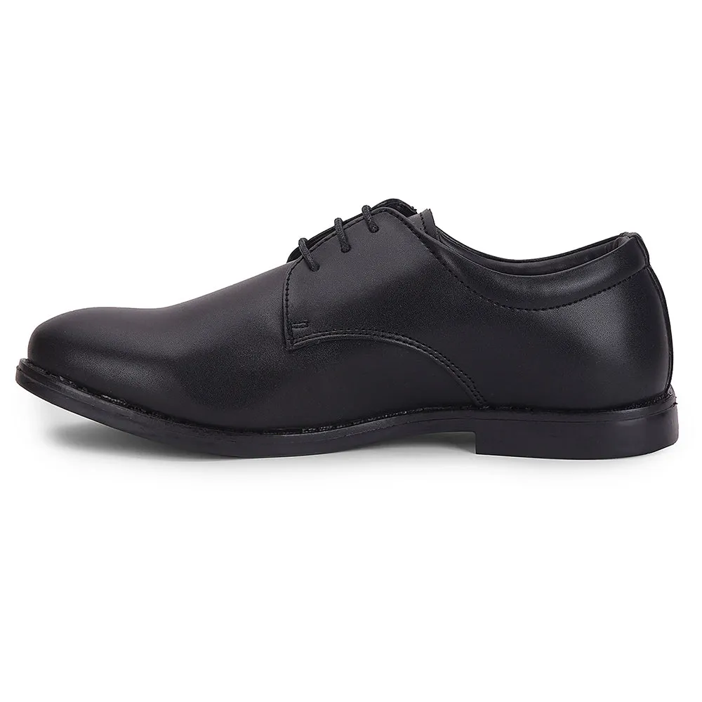Fortune Black Formal Lacing Derby Shoes For Men MONTRICH-E By Liberty Weekend Ready Shoes Soft Soles