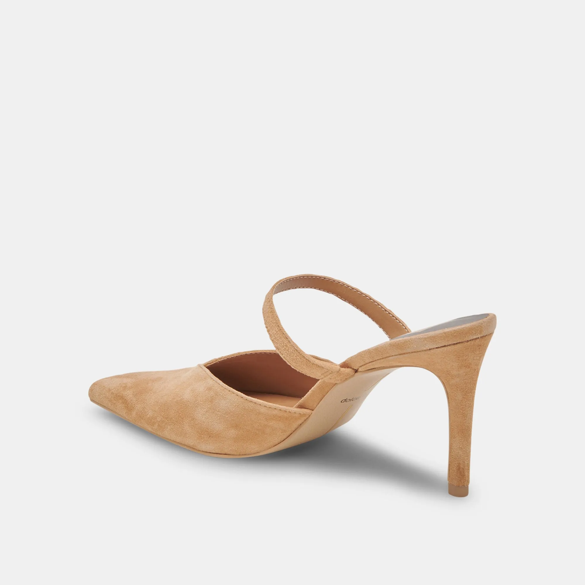 KANIKA WIDE HEELS TAN SUEDE Flexible Sole