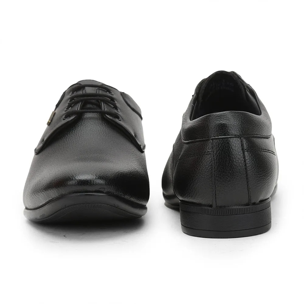 Elegant Outfit Formal Look Fortune (Black) Formal Lace Up Derby Shoes For Men HOL-110 By Liberty