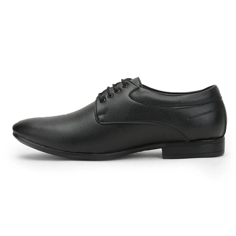 Breathable Smart Fit Fortune (Black) Formal Lace Up Derby Shoes For Men HOL-110 By Liberty