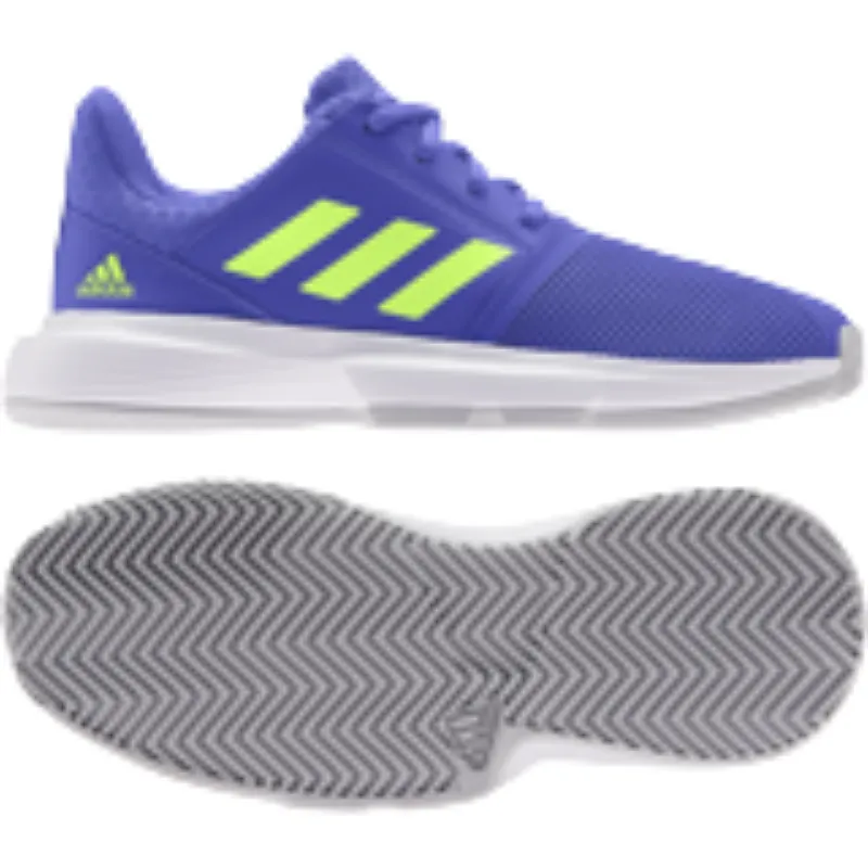 High Schoolers Adidas Court Jam XJ  Tennis Shoes - Sonic Ink/Signal Green/White
