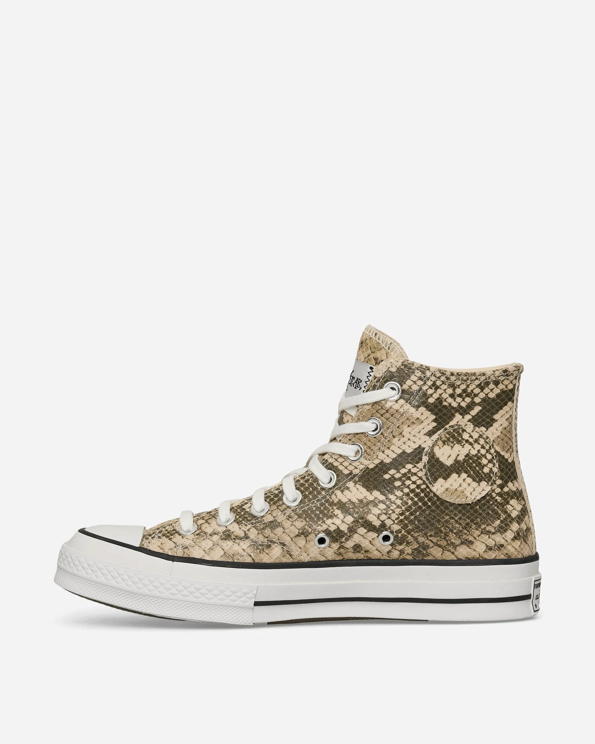 St??ssy Chuck 70 Snakeskin Sneakers Grey / Black / Egret Slip In Adaptive Fit