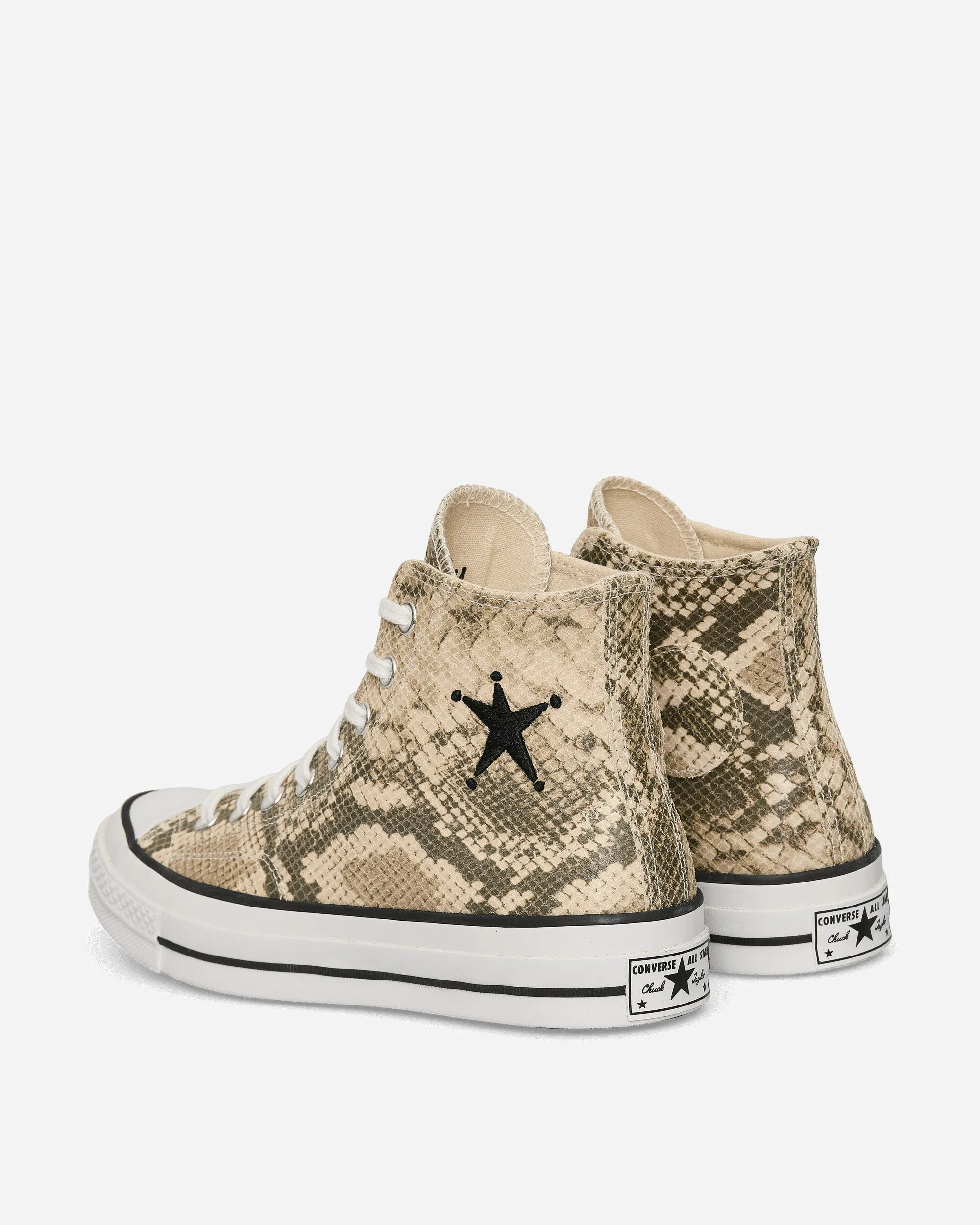 St??ssy Chuck 70 Snakeskin Sneakers Grey / Black / Egret Modern Casual