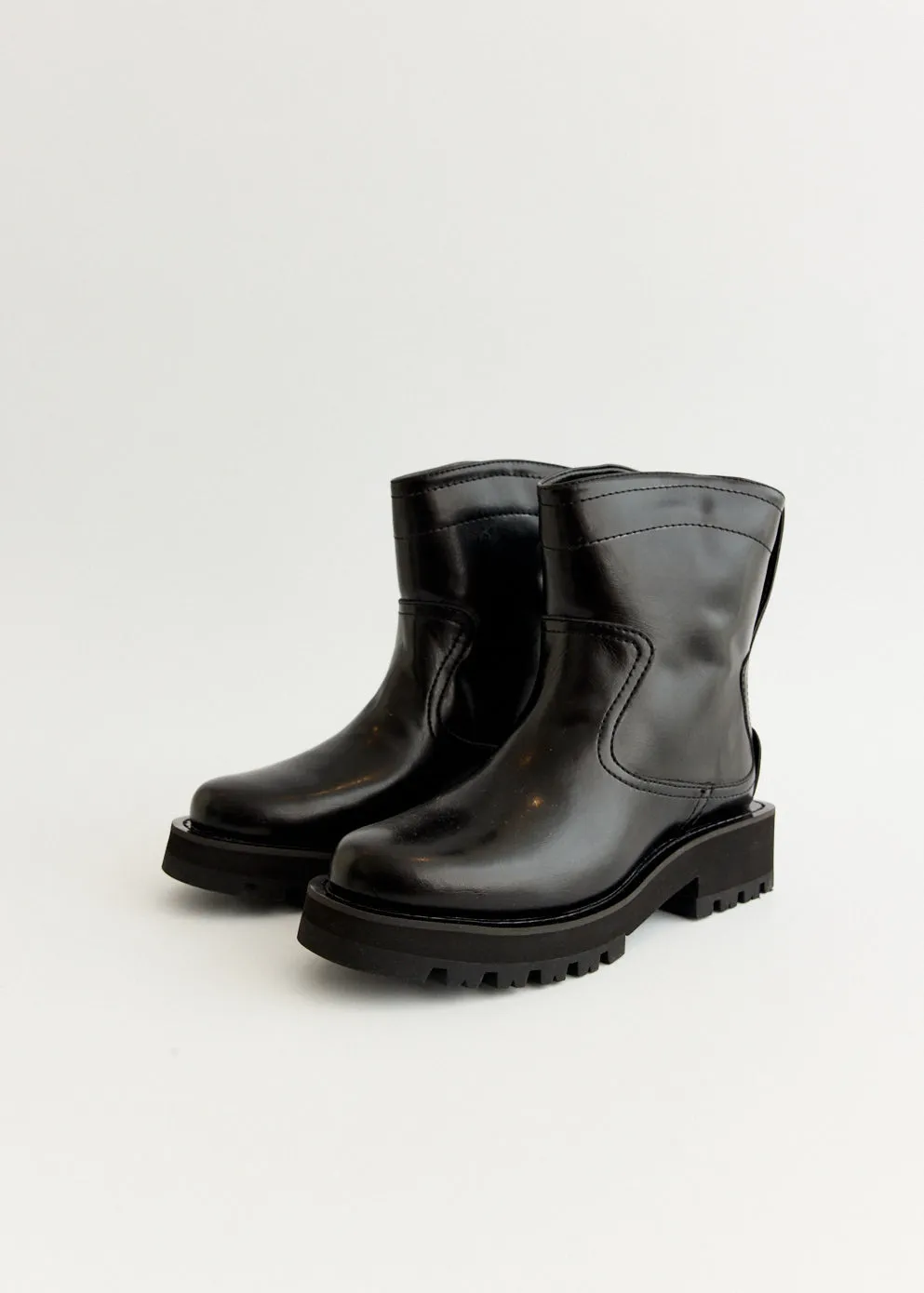 bike ride Olive Tone Studs Low Boots