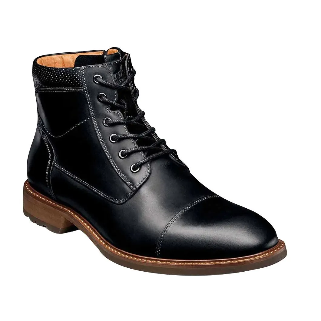 City Utility Desert Hike Florsheim Men's Lodge Cap Boot Black