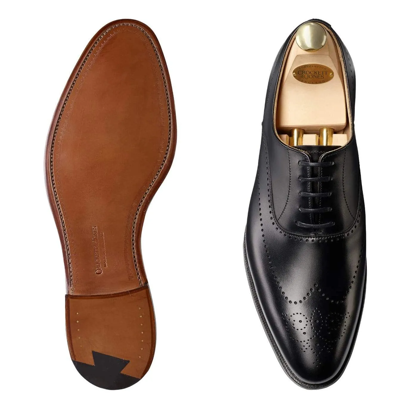 Sophisticated Style Tan Oxfords Weybridge Black Calf