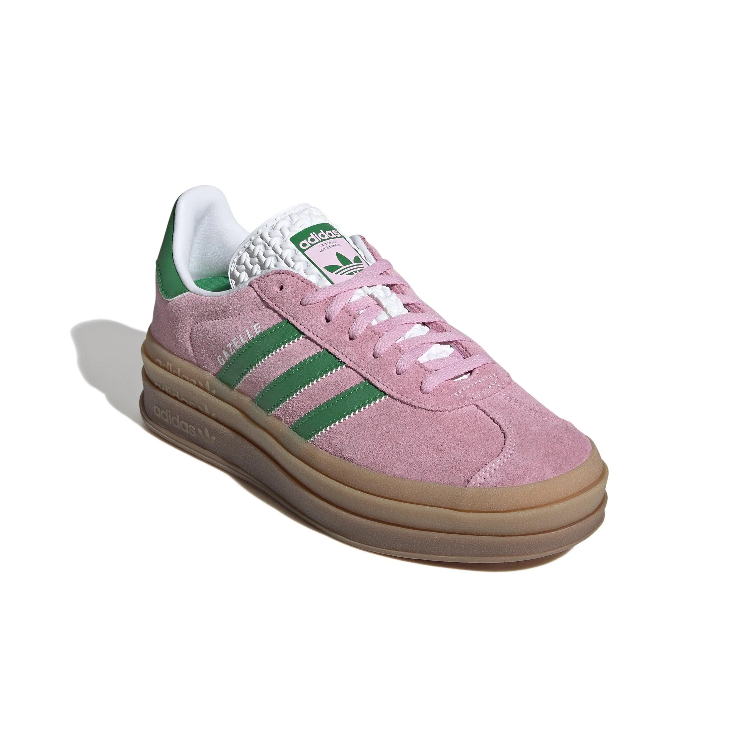 Decorative stitching Wmns Gazelle Bold Shoes 'True Pink'