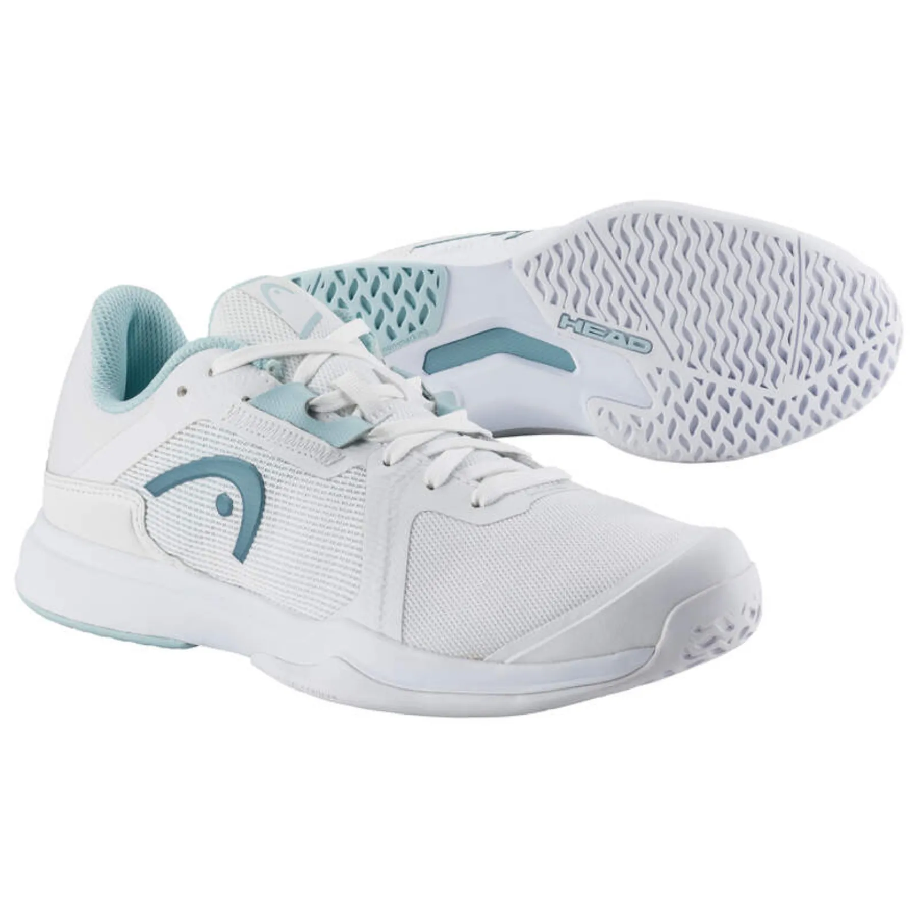 Head Sprint Team 3.5 Women Tennis Shoes - White Aqua Anti Odor Breathable Linings
