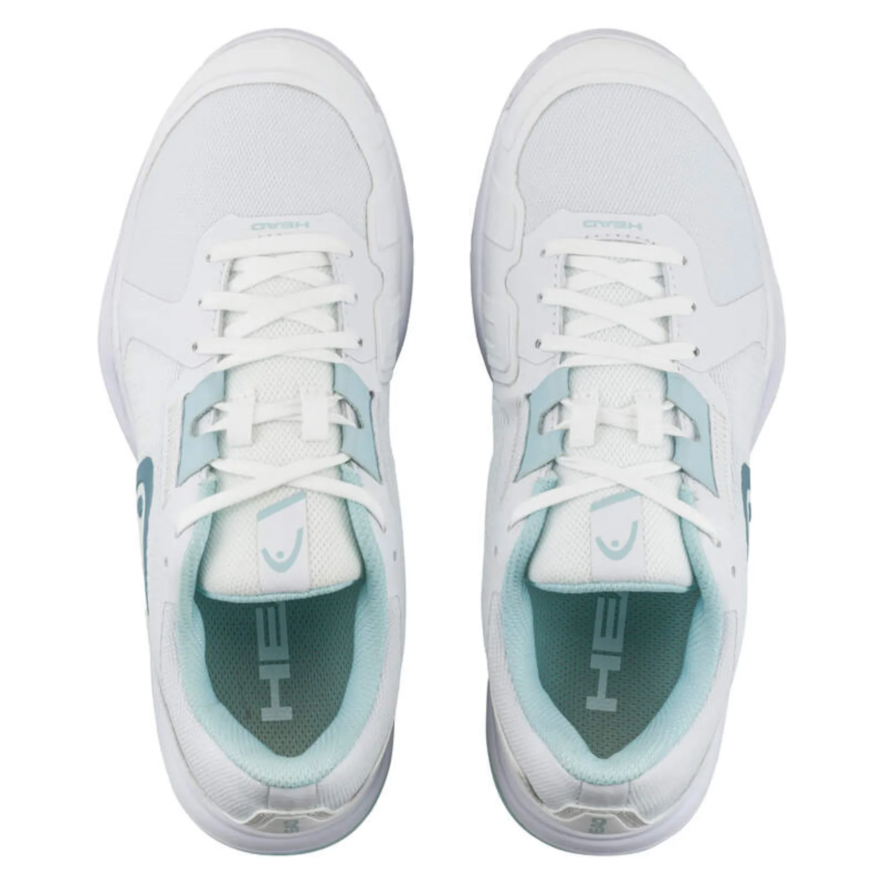 Head Sprint Team 3.5 Women Tennis Shoes - White Aqua Adjustable Straps