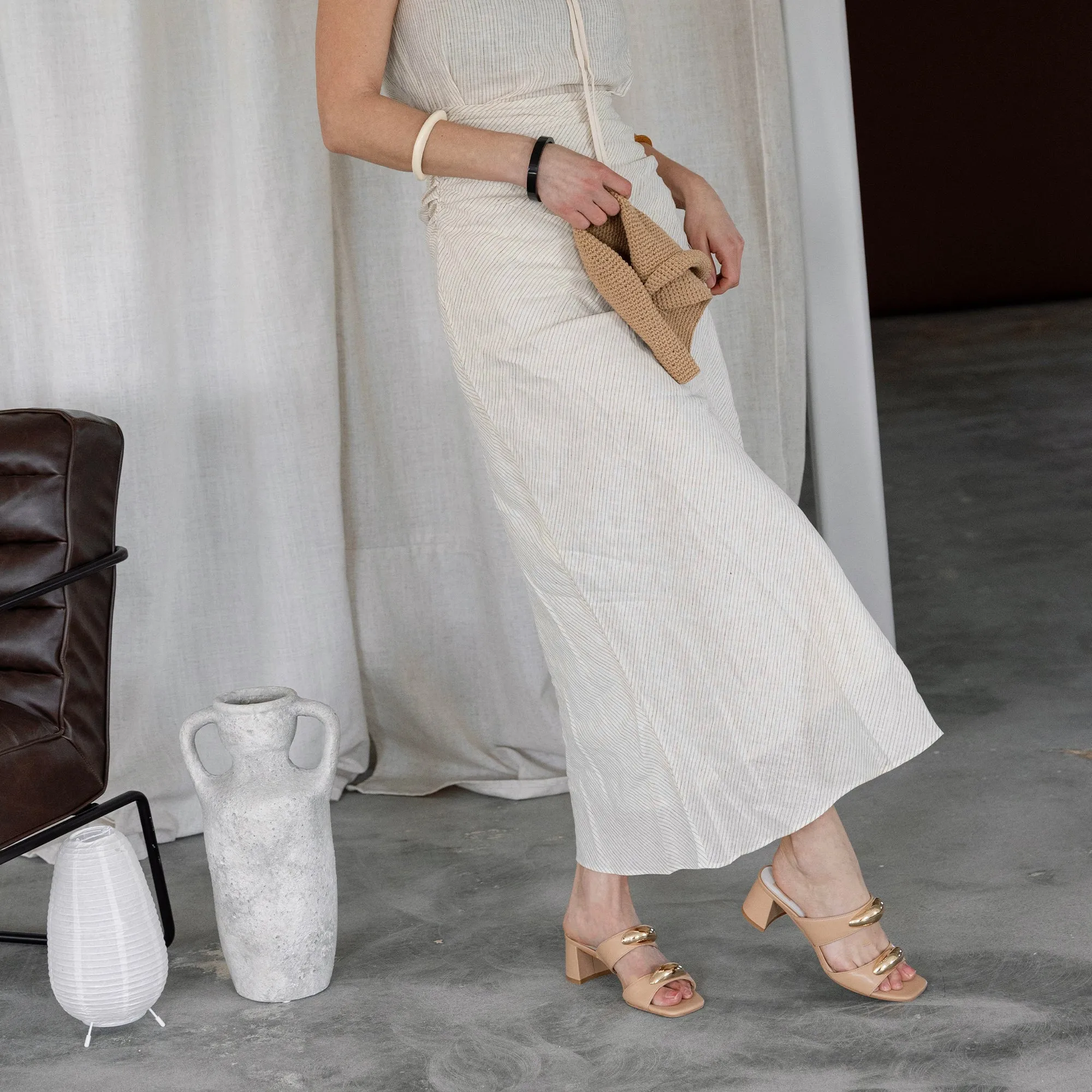 Comfortable Wedding Shoes Chic Footwear BARNET HEELS LIGHT TAN LEATHER