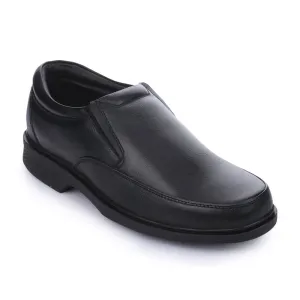 Healers Formal (Black) Slip-On Loafers Shoes For Men FL-1413 By Liberty Smooth Path Simple Comfort Design