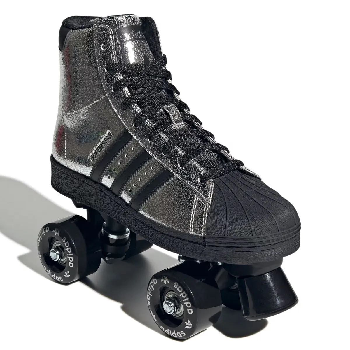 Wmns Superstar 82 Roller Skates 'Silver Metallic Core Black' Urban Ready