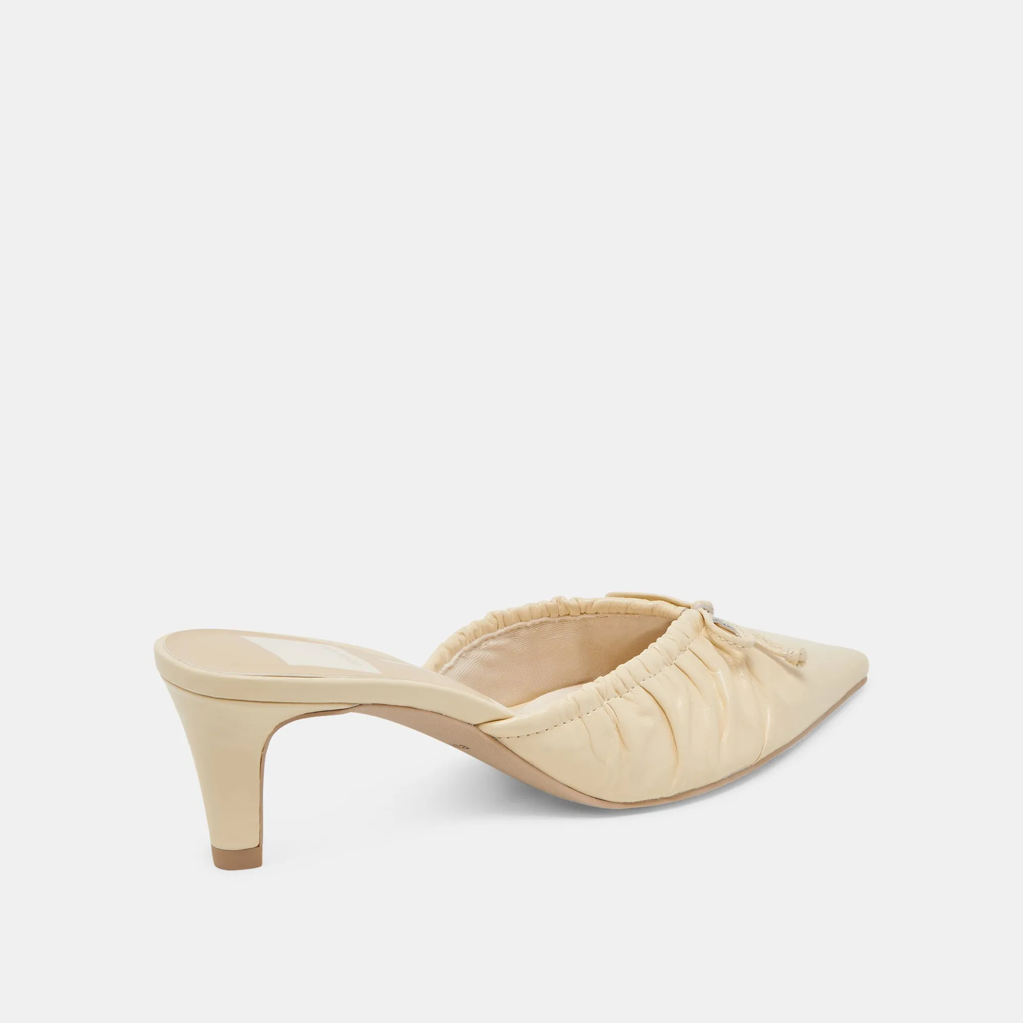 Formal Footwear Graceful KAIRI MID HEELS LIGHT YELLOW CRINKLE PATENT