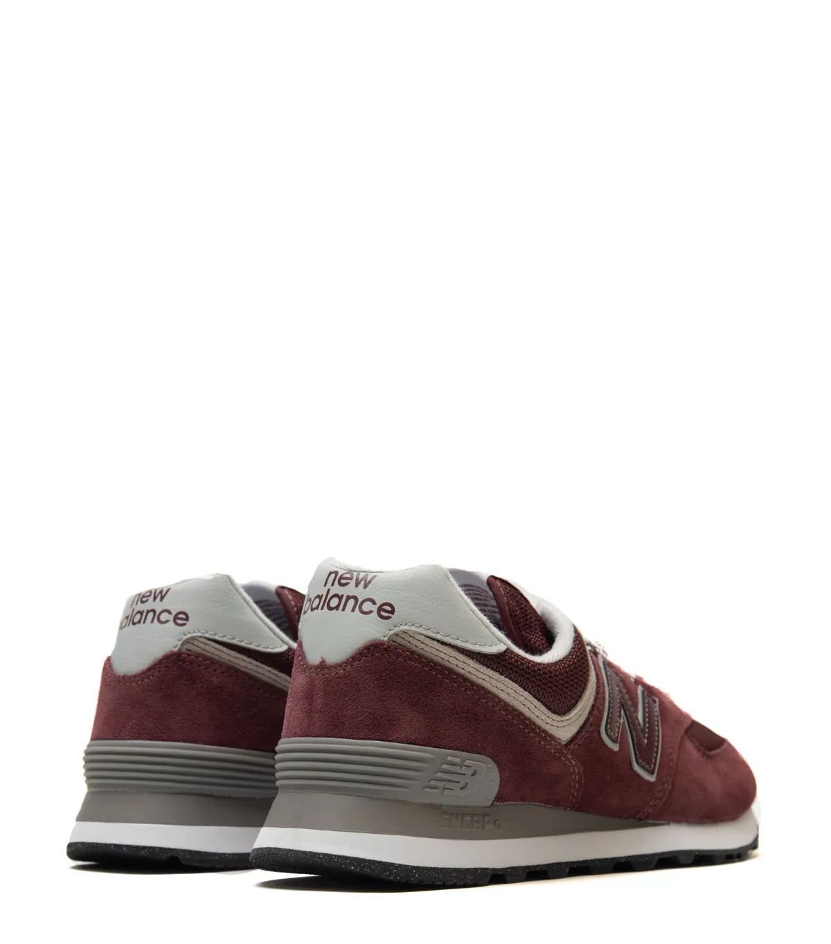 New Balance 574 Burgundy Grey Glam silhouette real