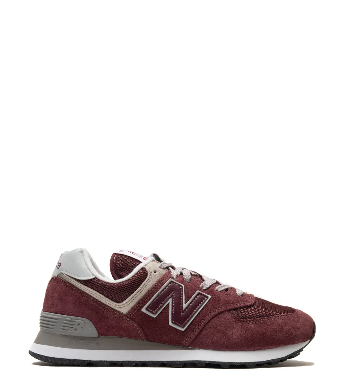 New Balance 574 Burgundy Grey Slip - resistant