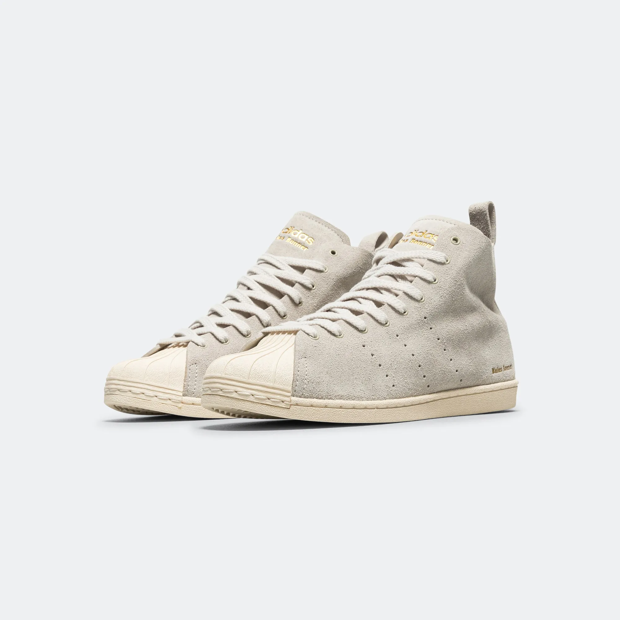 Superstar Hi x Wales Bonner - Mist Stone/Wonder White-Gold Metallic Energy Return Compound simple design