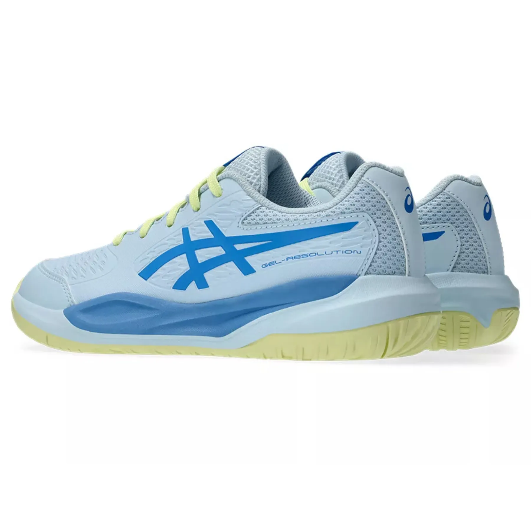 Hard wearing Asics Gel Resolution X GS Tennis Shoes - Light Blue / Blue Coast