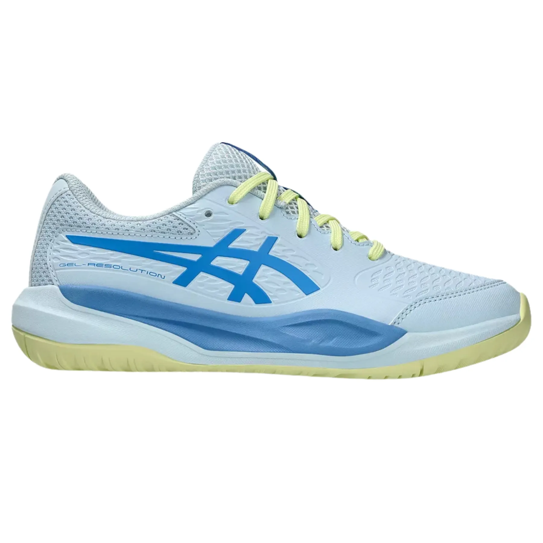 Asics Gel Resolution X GS Tennis Shoes - Light Blue / Blue Coast Durable Build Lace Up Design