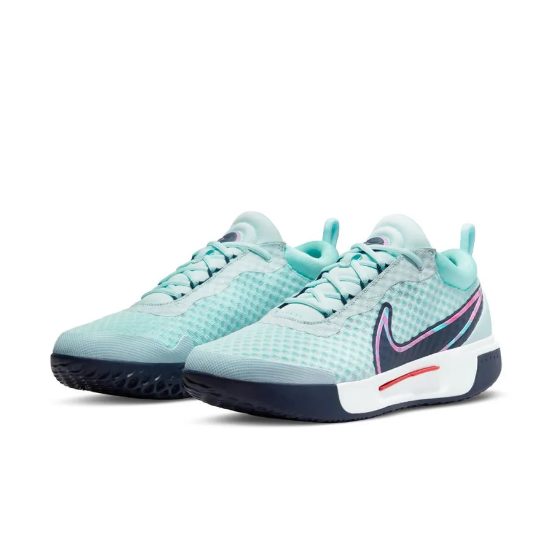 Nike Court Zoom Pro Glacier Blue Midnight Navy White Men's Hard Court Tennis Shoes Soft Footbed Athletic Design