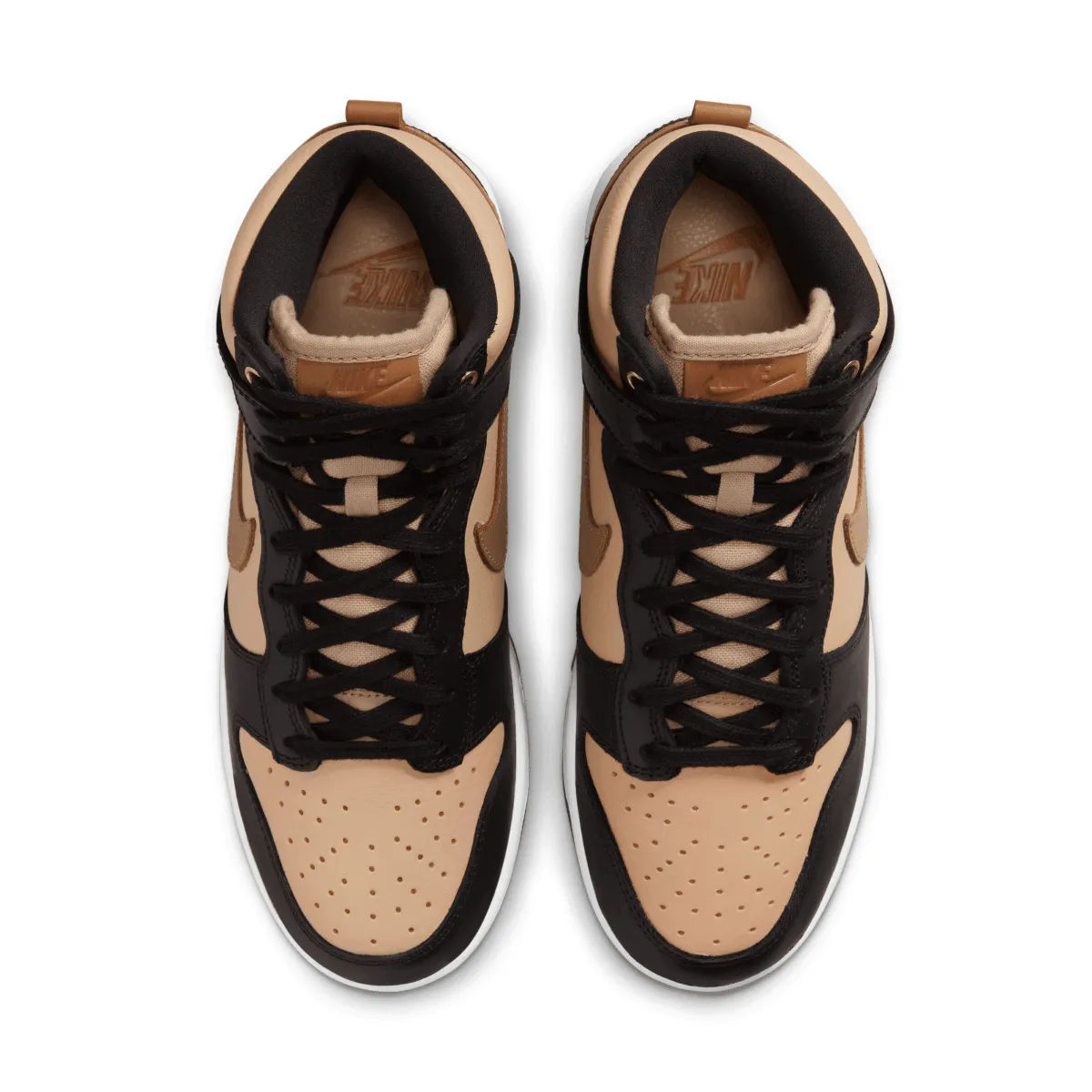 Wmns Dunk High 'Black Flax' Minimalist Lacing