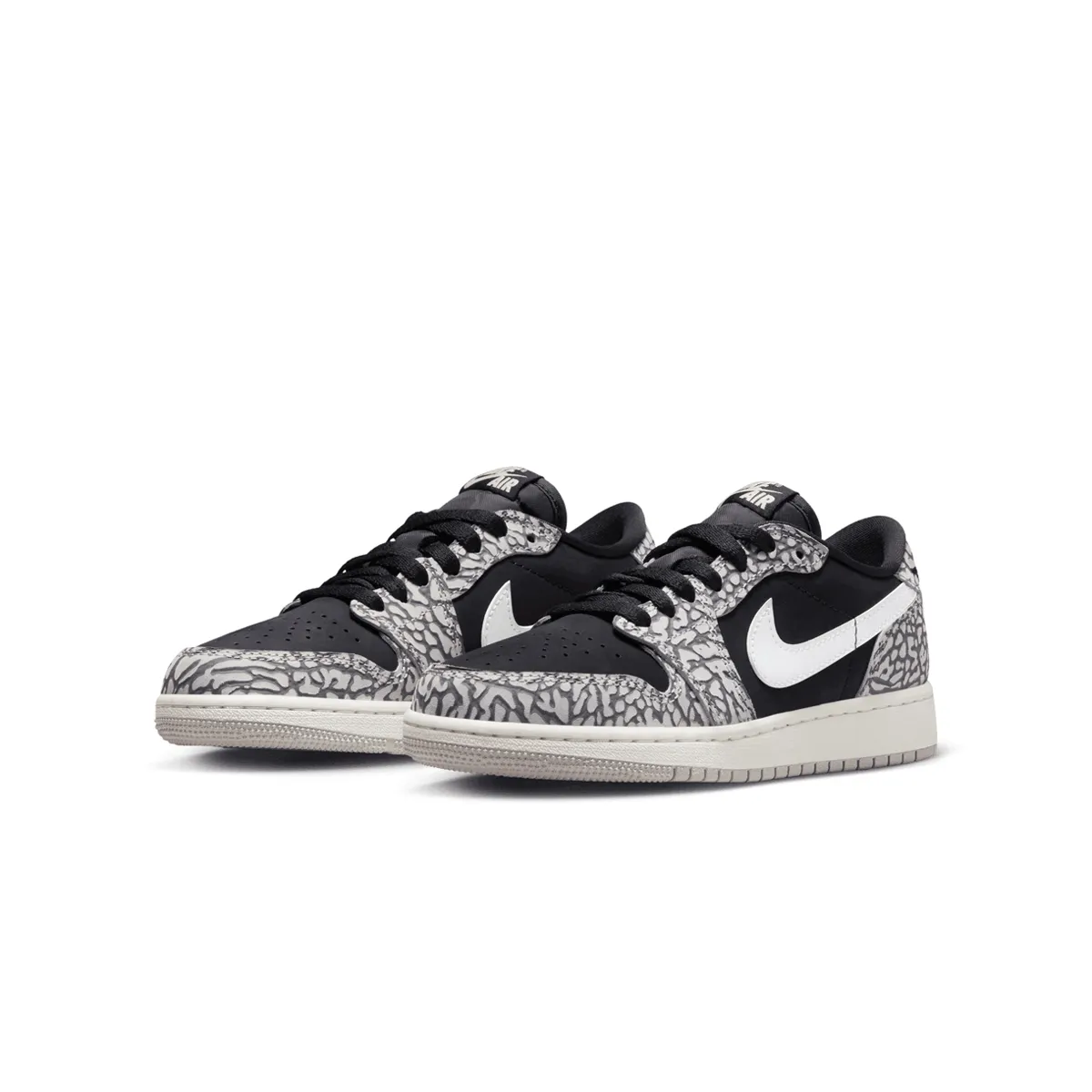 Kid's Air Jordan 1 Retro Low OG 'Black Elephant' Indoor Comfort