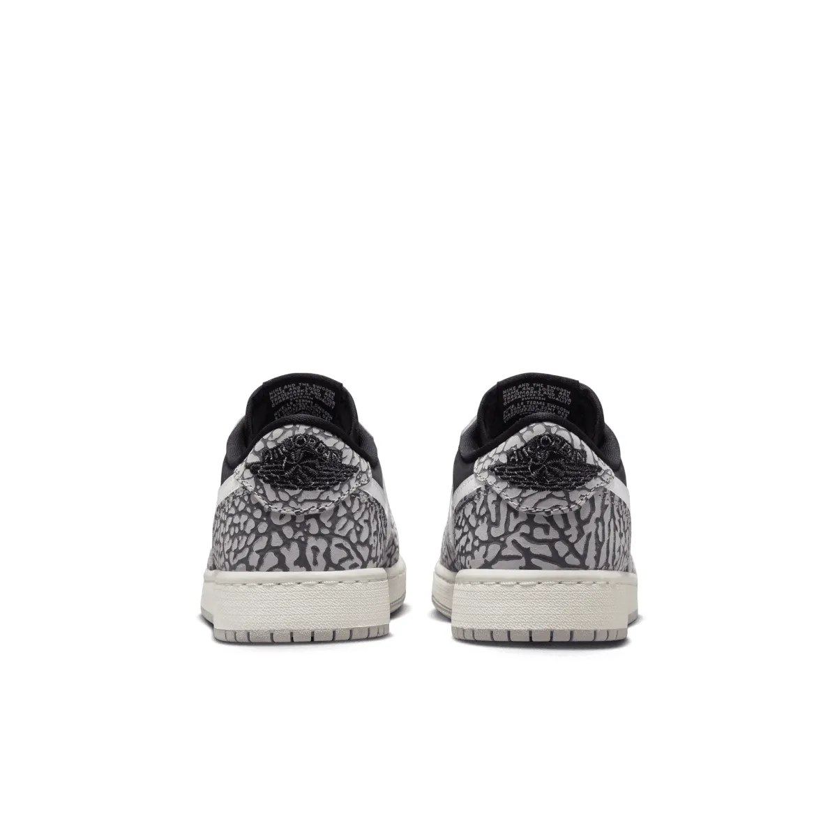Breathable Linings Kid's Air Jordan 1 Retro Low OG 'Black Elephant'