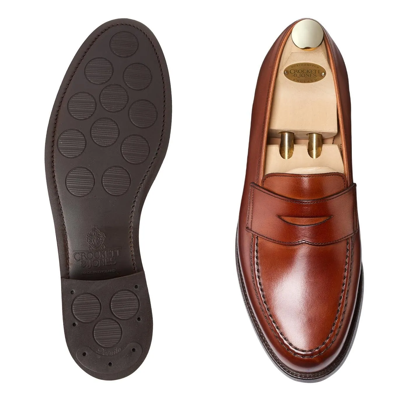 Practical Sole Influencer Choice Boston Chestnut Burnished Calf
