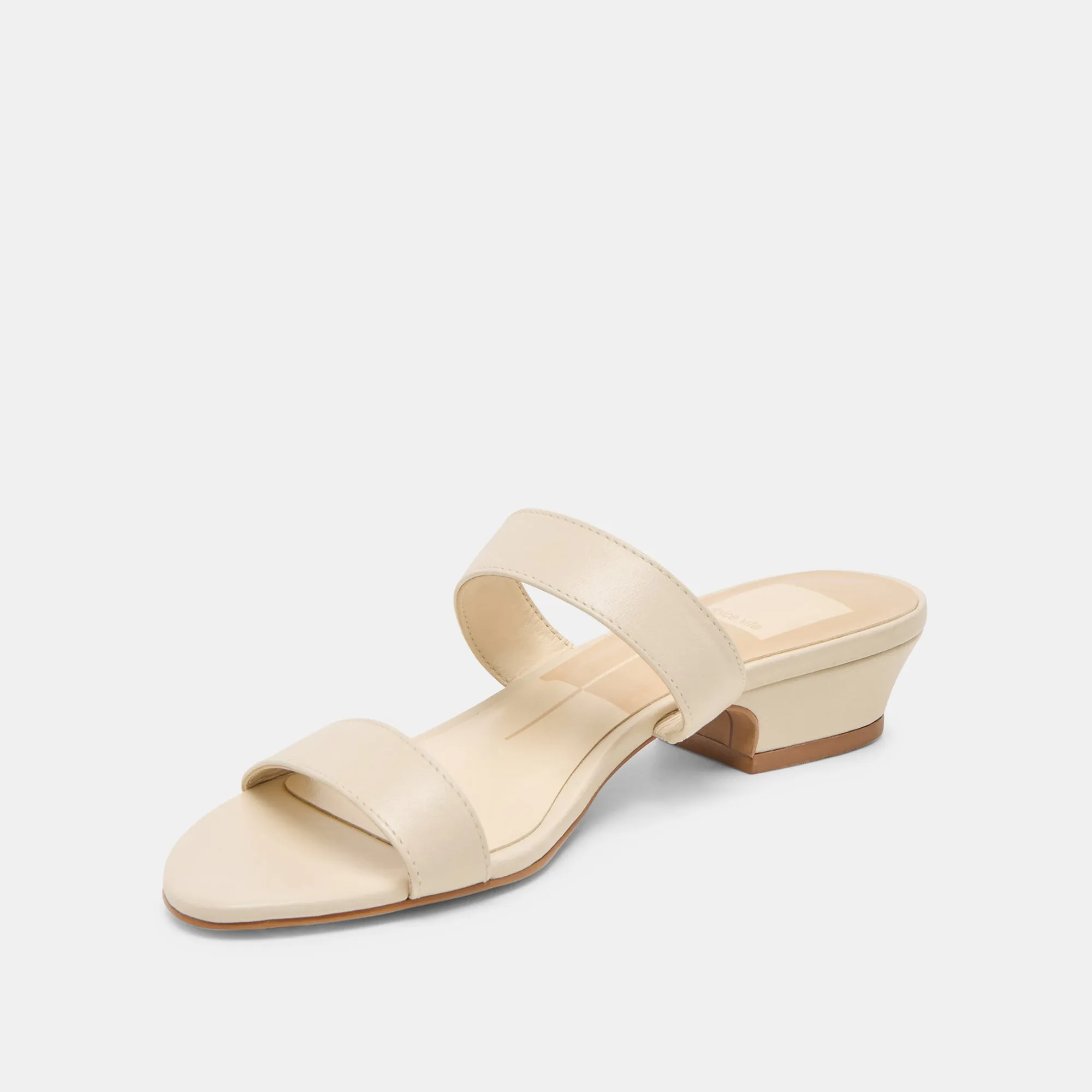 KAMILE SANDALS BONE LEATHER Elegant Boots Clear Heels