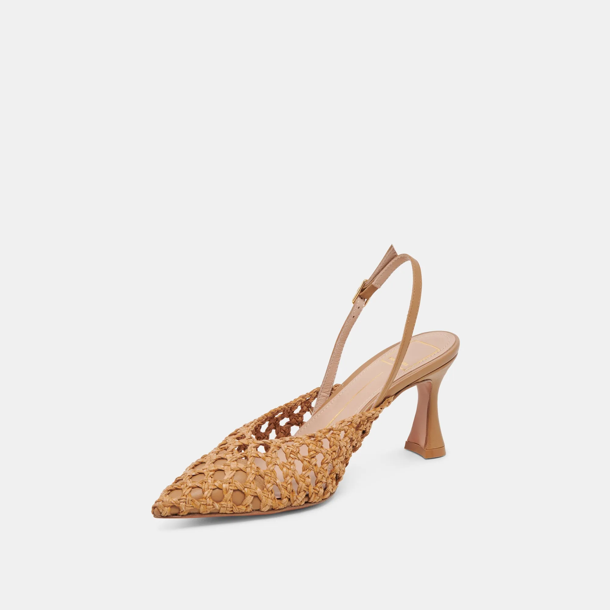 Wide fit GLORIA HEELS NATURAL WOVEN