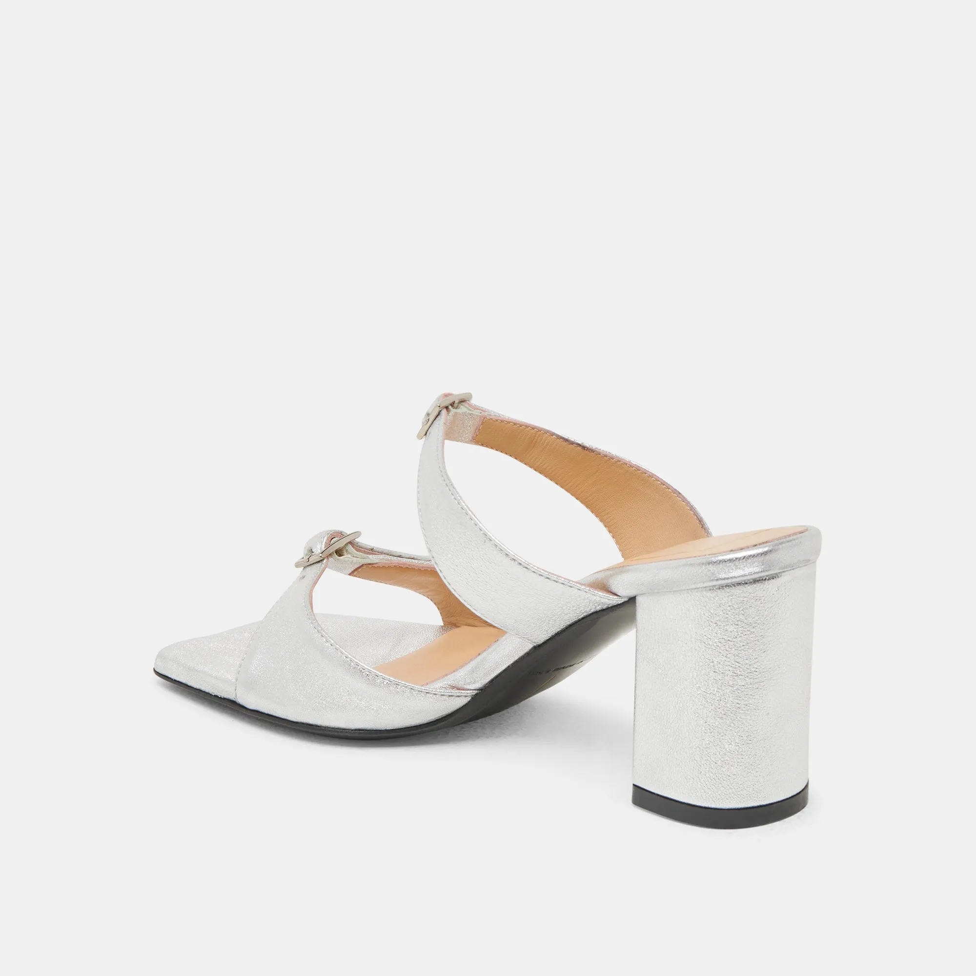 Sophisticated Heels SHANE HEELS SILVER METALLIC LEATHER