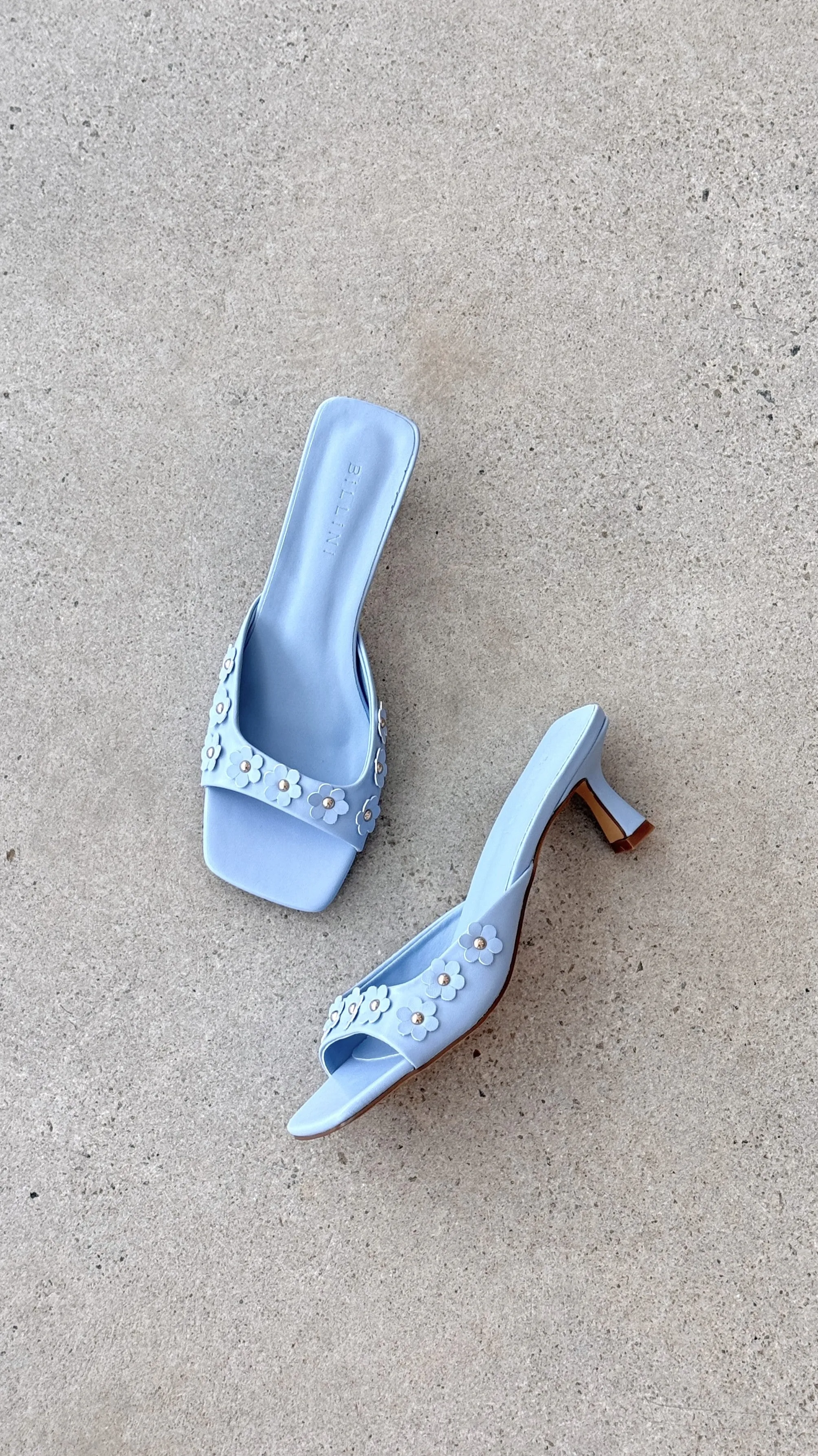 Tessie Heel - Baby Blue Fast Ship Trendy Boots