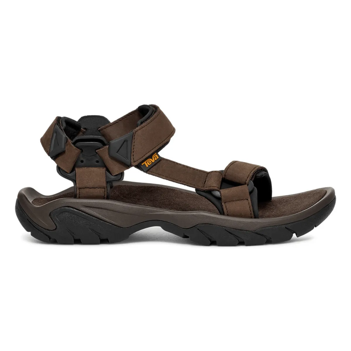 Neon Glow Air Touch Teva Men's Terra Fi 5 Turkish Coffee Leather