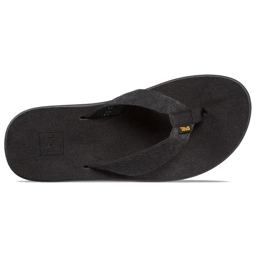 Comfortable Lightweight Footwear Flexible Beach Shoes Teva Men's Voya Flip Flop Brick Black