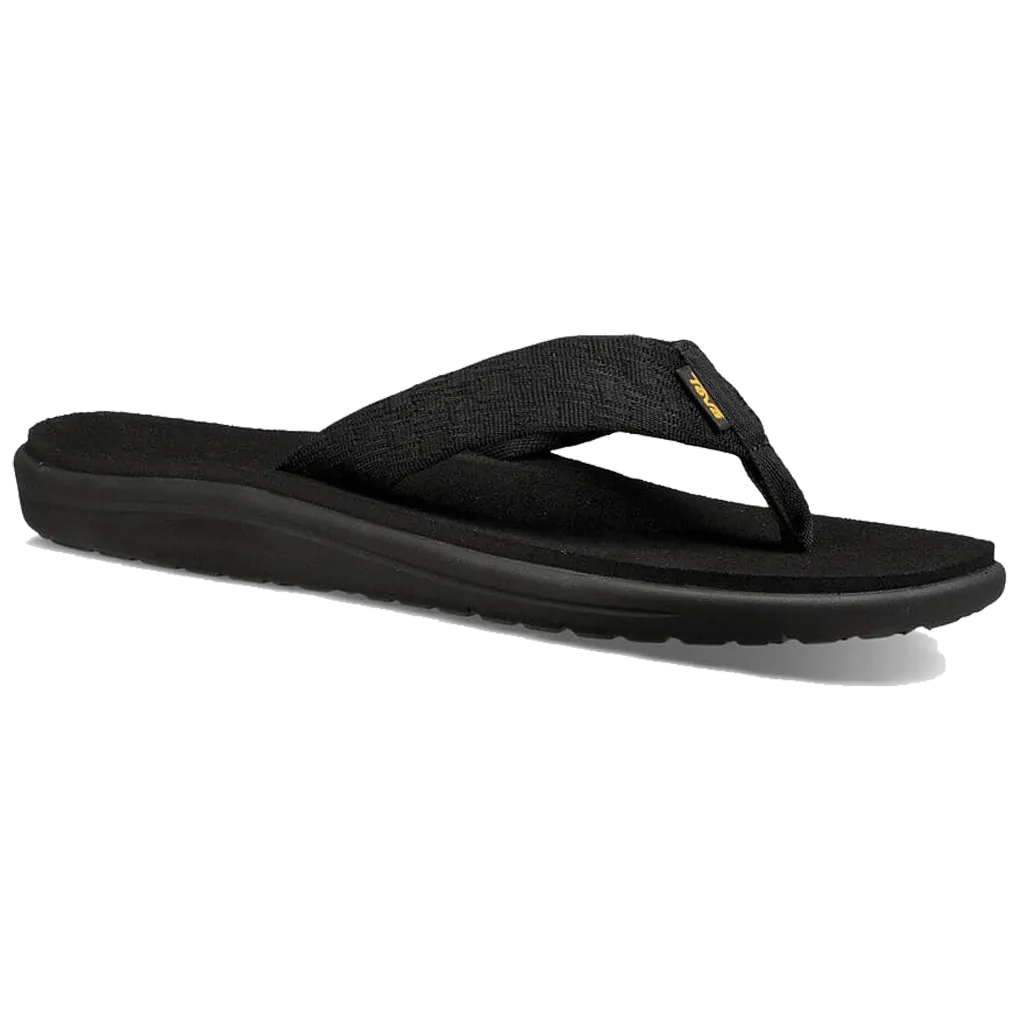 Leather Upper Padded Straps Teva Men's Voya Flip Flop Brick Black